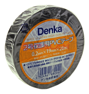 Denka Vini-Tape 112 изолента морозостойкая, до -20°С, черная, ПВХ, 0,2 мм, 19 мм, 20 м.