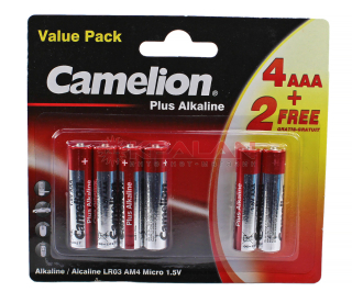 Camelion AAA/LR03 Plus Alkaline 4+2 алкалиновая батарейка, 4+2 шт.