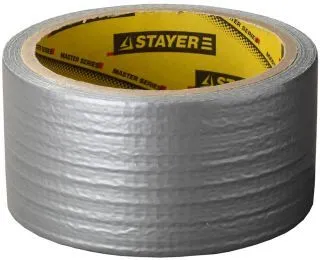 STAYER 12080-50-10 армированная лента серебристая, универсальная, 48 мм х 10 м.