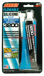 ABRO FS-3200 герметик проникающий силиконовый для ремонта стёкол, 85 г.