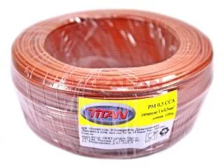 TITAN PM 0,5 провод монтажный коричневый 0,5 мм², 100 м.