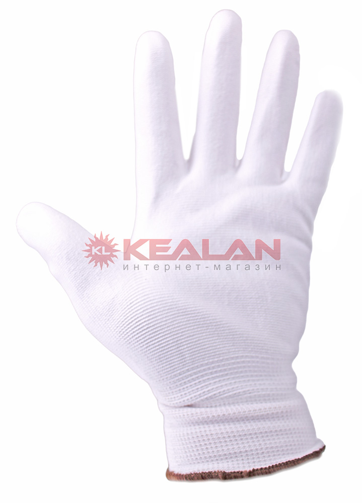 GWARD White перчатки нейлоновые белого цвета с полиуретановым покрытием, 10/XL