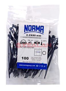 Картинка NORMA CH CT 80x2.2 хомут-стяжка полиамид 6.6, морозостойкий, черный, 100 шт. от интентернет-магазина КЕАЛАН
