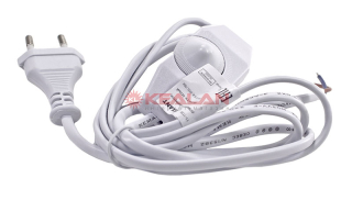 REXANT 11-1139 cетевой шнур с диммером белый, 2х0,75 мм², 2 м.