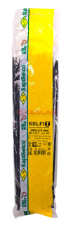SapiSelco SEL.3.212R стяжки кабельные стандартные, черные, 280x3,5 мм, 100 шт.