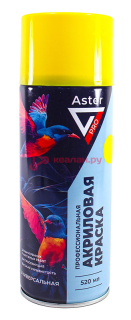 ASTER AP-041 краска-спрей акриловая, желтый, 520 мл.