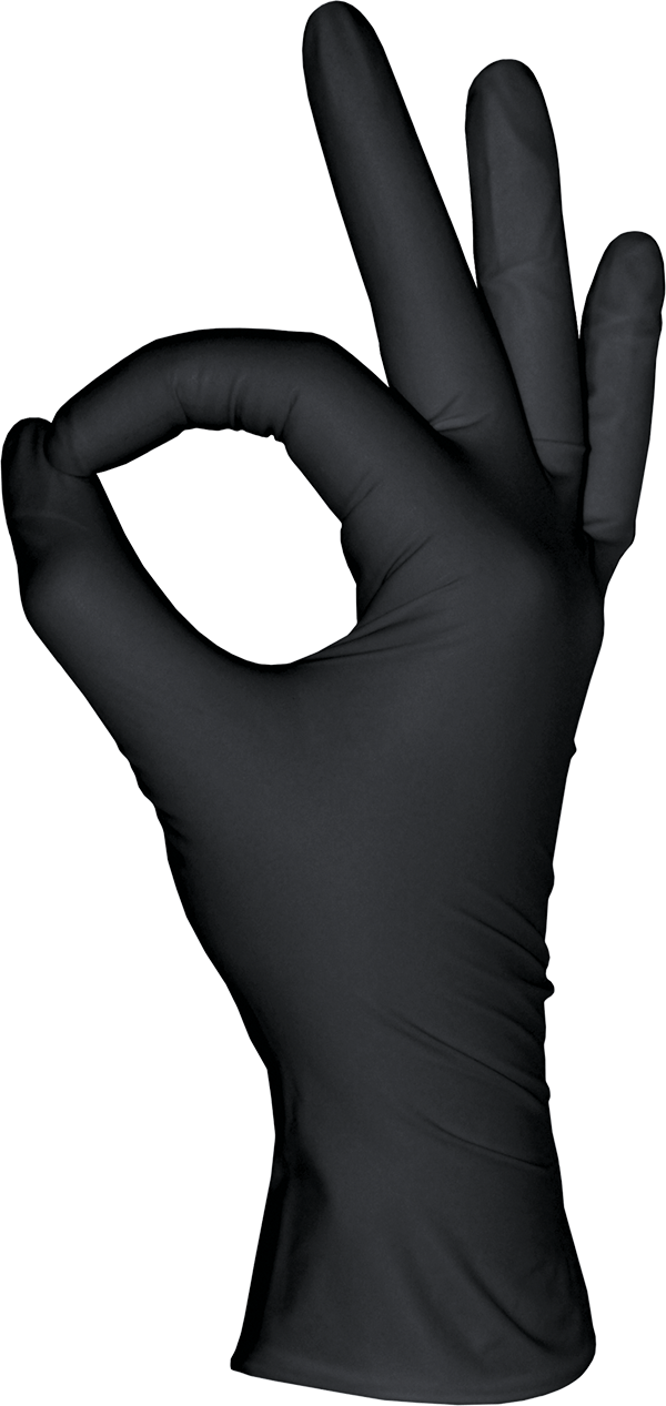 MEDIOK Black+ нитриловые перчатки, черные, размер XL, 100 шт.