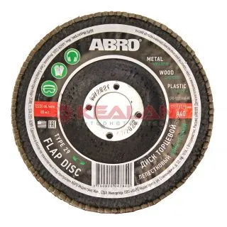 ABRO MASTERS CFD-12522A40-RE диск торцевой лепестковый конический, 40, 125 мм,  22,23 мм.