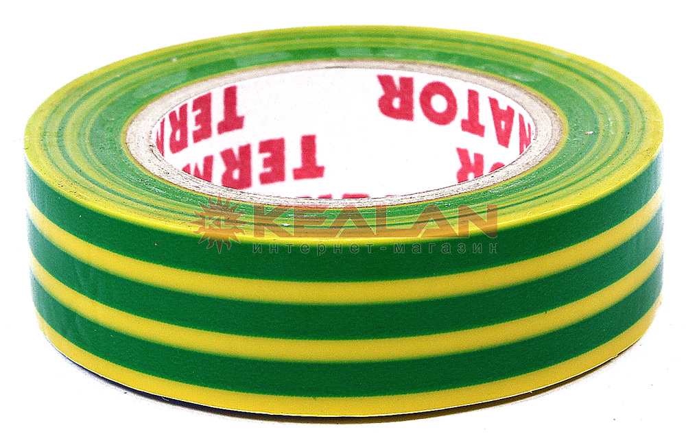 Купить Terminator IZ 1510G/Y изолента желто-зеленая ПВХ, 15 мм, 10 м. в ...
