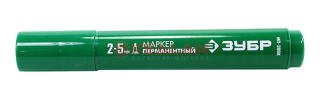 ЗУБР МП-300К клиновидный перманентный маркер зеленый, 2-5 мм.