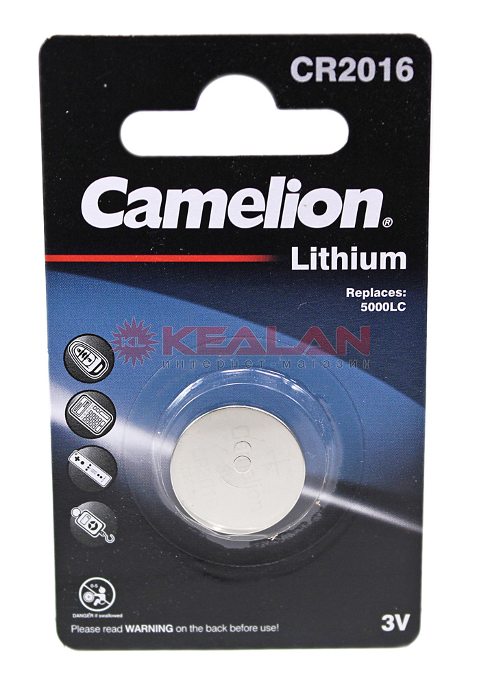 Camelion CR2016 литиевая батарейка, 1 шт.