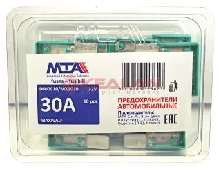 MTA предохранитель MAXIVAL 30A, в блистере 10 шт.