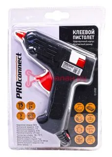 PROconnect 12-0102 пистолет клеевой, 15 Вт.