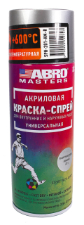 ABRO MASTERS SPH-201-AM-R краска-спрей высокотемпературная, алюминиевая, 473 мл.
