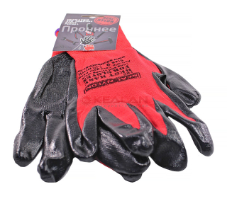 Adolf Bucher 90.4001.9 перчатки нейлоновые для механических работ с PU покрытием 12 пар - красные, размер L