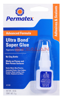 Permatex 21309 Ultra Bond моментальный супер клей, сверхпрочный, 5 г.