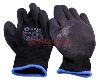 GWARD Black перчатки нейлоновые черного цвета с полиуретановым покрытием, 9/L