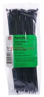 Fortisflex 200x2,5B стяжки кабельные, черные, 100 шт.