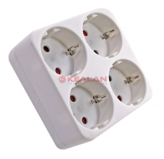 REXANT 11-1073 четверник электрический 16А с/з белый 