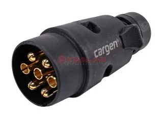 CARGEN 260012 вилка для подключения автомобильного прицепа (7 pin) 7 контактов (винтовая сборка).