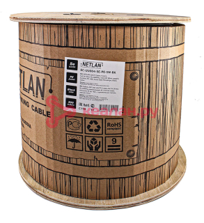 NETLAN кабель U/UTP 4 пары, Кат. 5e (Класс D), 100 МГц, одножильный, BC (чистая медь), внешний, PE д