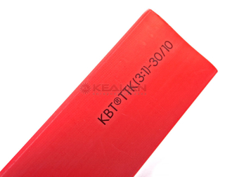 КВТ ТТК 30/10 красная термоусадочная трубка с клеем, 1 м.