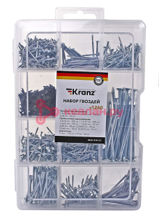 KRANZ KR-01-3101-12 набор гвоздей (1260 шт/уп)