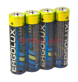 Ergolux AAA/LR03 алкалиновая батарейка, 4 шт. 