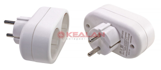 REXANT 11-1075-2 набор двойников электрических 16А с/з вертикальные, белый, 2 шт.