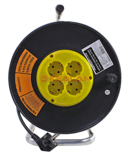 PROconnect 11-7608 удлинитель силовой на катушке 4 гнезда с/з 20 м 3х1,5 мм.