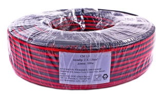 Картинка TITAN/Red Scorpio CM 1.00 провод двухжильный красно-черный, медный, 2x1,00 мм², 100 м. от интентернет-магазина КЕАЛАН