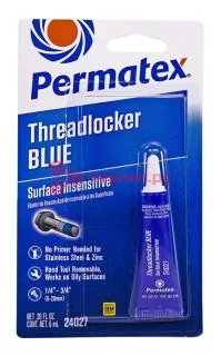 Permatex 24027 фиксатор резьбы для замасленных поверхностей, средняя фиксация, синий, 6 мл.
