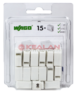 WAGO клеммы 224-112/996-015 сечение 2,5мм2, белые, блистер 15 шт.