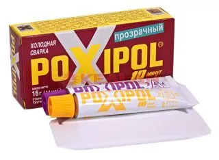 POXIPOL 00267 холодная сварка, эпоксидный клей прозрачный, 14 мл.