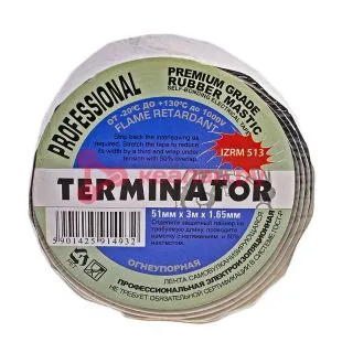 Terminator IZRM 513 изолента резиновая самовулканизирующаяся мастика, 51 мм, 3 м.
