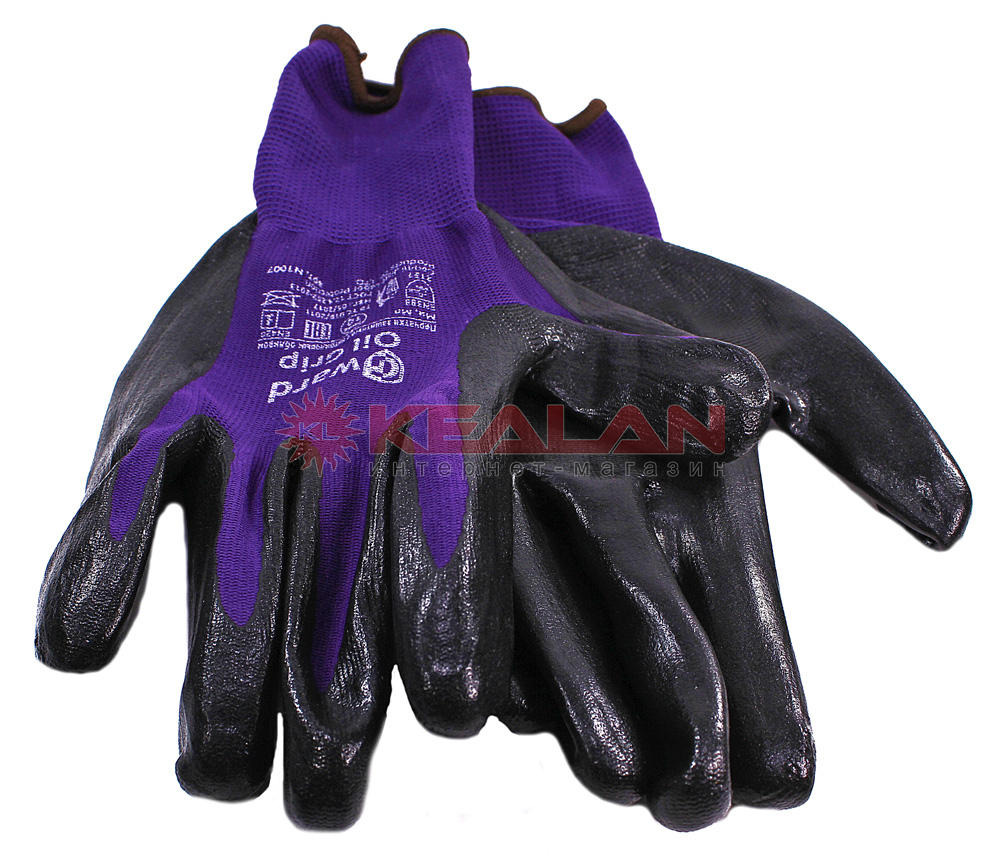 GWARD Oil Grip перчатки нейлоновые со вспененным нитриловым покрытием, размер 9/L