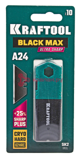 KRAFTOOL BlackMax-A24 трапециевидные лезвия, 10 шт.