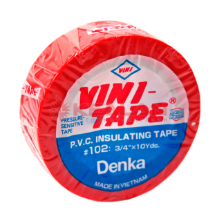 Denka Vini Tape изоляционная лента, красная, ПВХ, 19 мм, 9 м.