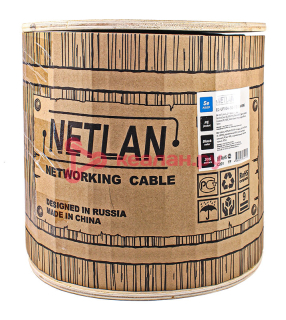 NETLAN кабель F/UTP 4 пары, Кат. 5e (Класс D), 100 МГц, одножильный, BC (чистая медь), внешний, PE д