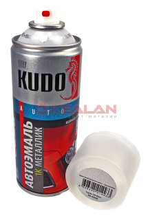 KUDO KU-42450 1K эмаль автомобильная, ремонтная, металлик, цвет silver (Toyota 199), 520 мл.