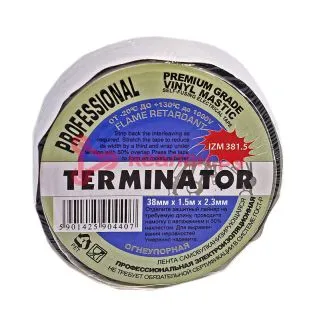 Terminator IZM 381.5 изолента виниловая самовулканизирующаяся мастика, 38 мм, 1,5 м.