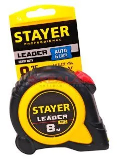 STAYER LEADER рулетка, 8 м, 25 мм.