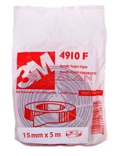 3M™ 4910 скотч, акриловая лента двухсторонняя прозрачная, 0,8 мм, 15 мм, 5 м.
