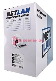 NETLAN кабель U/UTP 4 пары, Кат. 5e (Класс D), 100 МГц, одножильный, BC (чистая медь), внешний, PE д