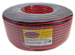 Titan CM 1,25 провод двухжильный, 2x1,25 мм², красно-черный, 100 м.