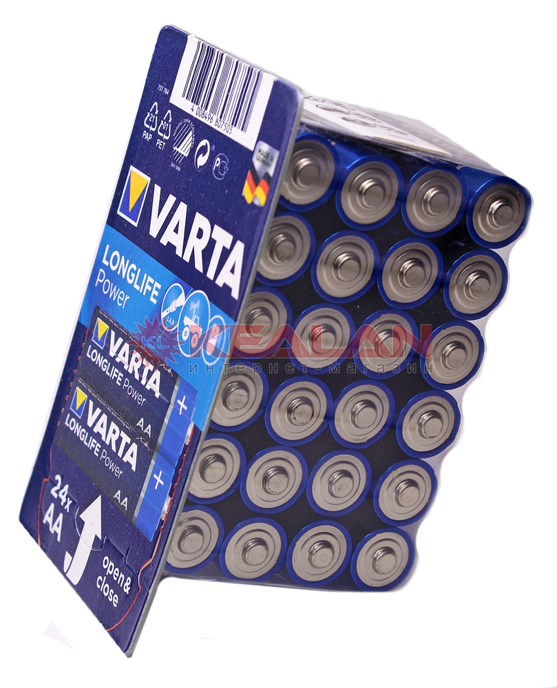VARTA LONGLIFE POWER AA батарейка, 24 шт.