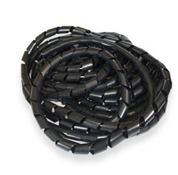 TEC БС-6 бандаж спиральный, полиэтилен, черный цвет, 6 мм., в упаковке 10 м.