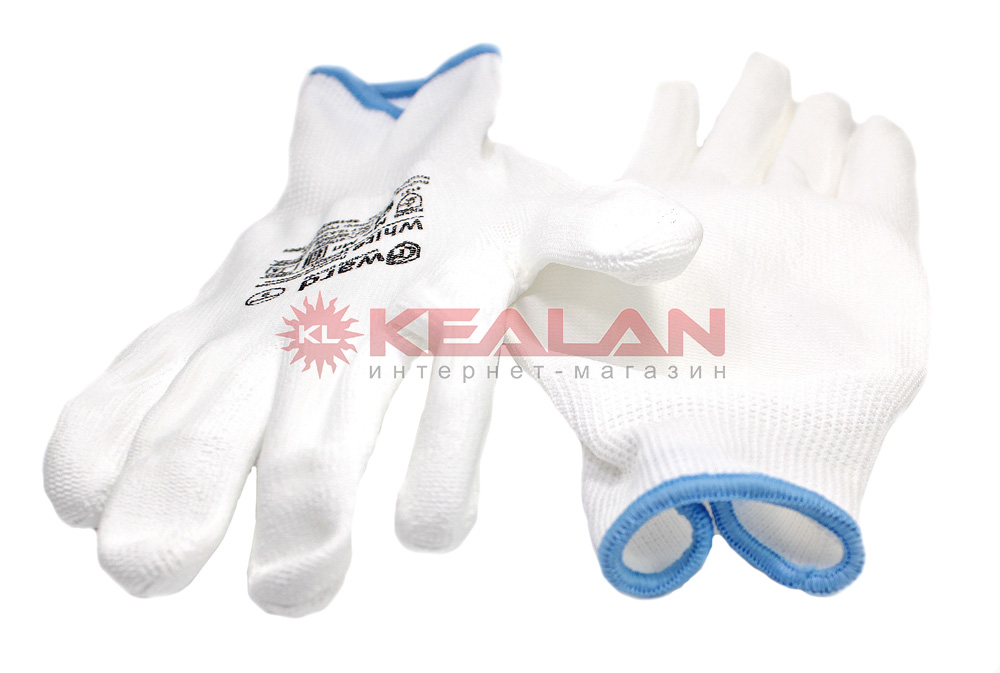GWARD White перчатки нейлоновые белого цвета с полиуретановым покрытием, 9/L