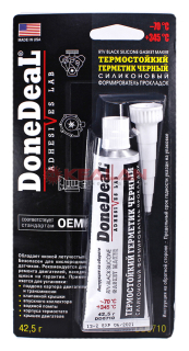 Done Deal DD6710 герметик прокладок термостойкий черный силиконовый, 42,5 г.