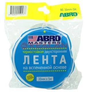 ABRO MASTERS BE-30mm-5M лента клейкая двухсторонняя, 30 мм, 5 м.